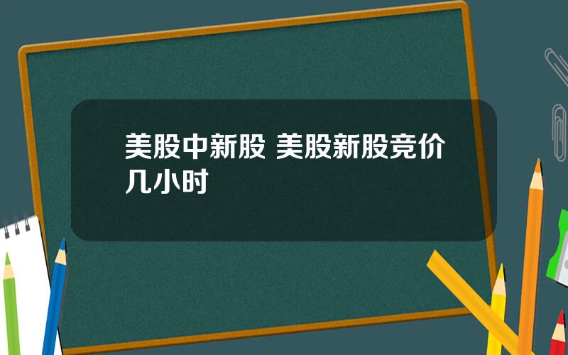 美股中新股 美股新股竞价几小时